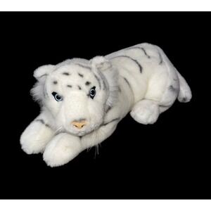 VTG Westcliff Realistic Plush Tiger White Siberian Stuffed Animal Blue Eyes Lg